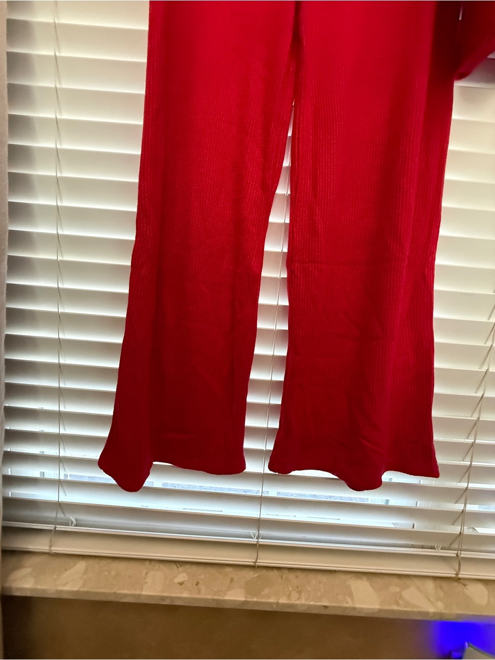 Zenana Outfitters Red Ribbed Knit Wide-Leg Pants Set - Picture 8 of 9